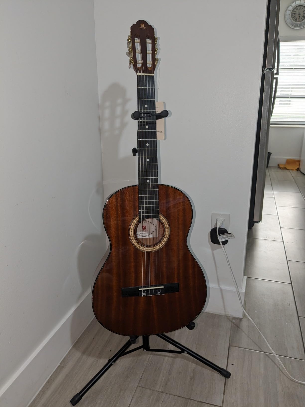 Classical Guitar 4/4, 39 Inch Full Size Nylon String Guitar for Beginner Adults, Guitar Bundle with Gig Bag & Footstool, Sapele Brown, by Vangoa customer photo 1