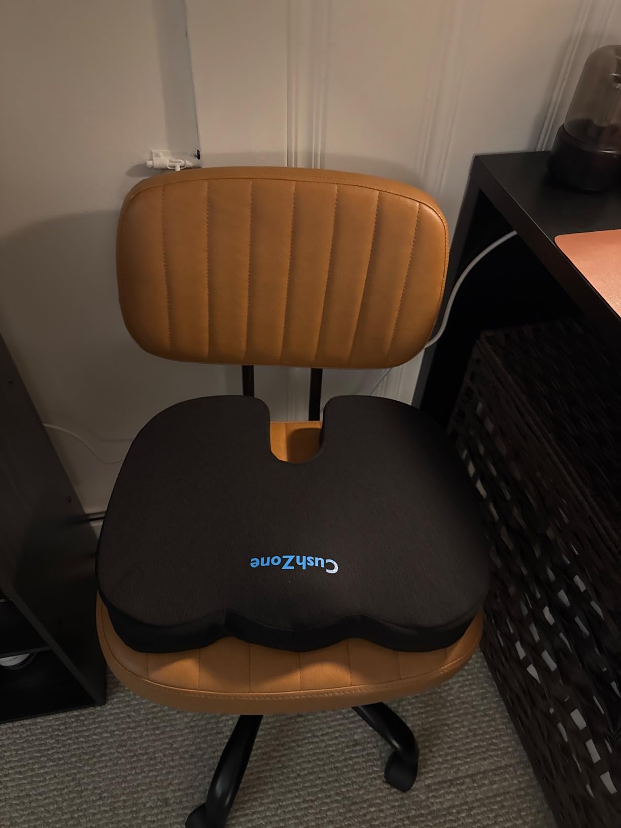 CushZone Seat Cushion Memory Foam Chair Pad for Office & Car, Black customer photo 1