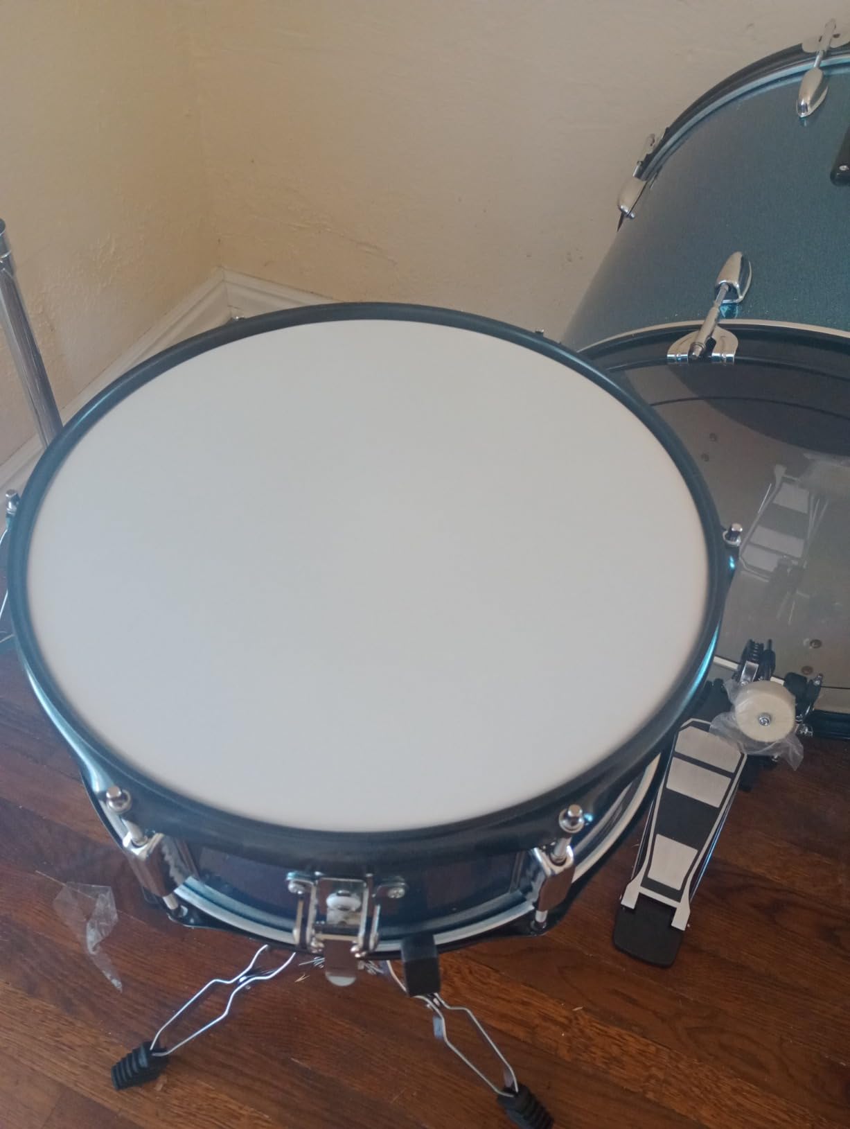 Ktaxon 22 Inch Drum Set Adult, 5-Piece Full Size Poplar Drumset, Blue customer photo 2