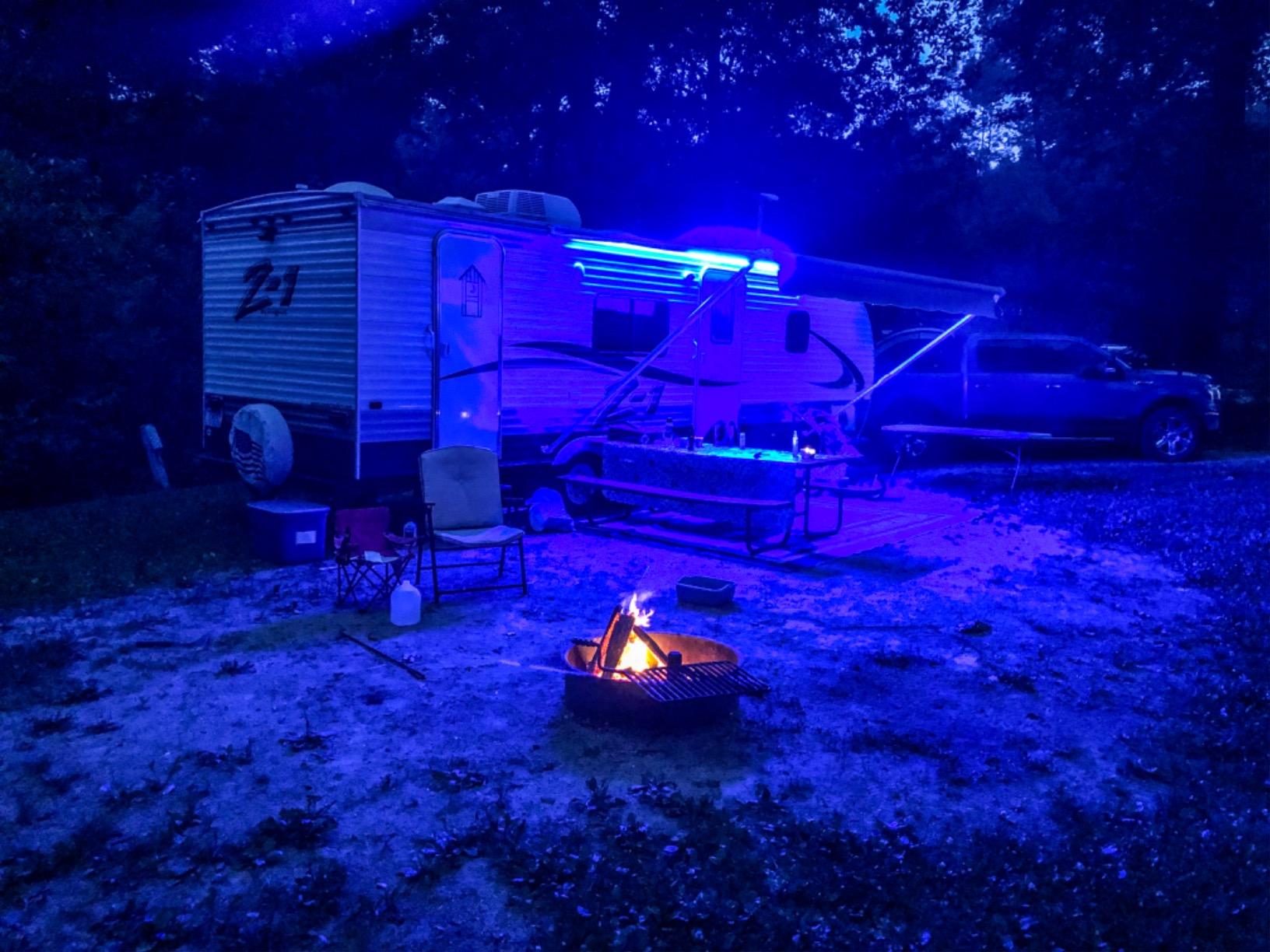 RecPro 12' RV Blue LED Awning Light 12V, Black PCB customer photo 1