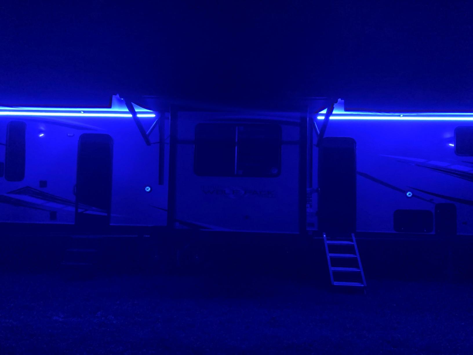 RecPro 12' RV Blue LED Awning Light 12V, Black PCB customer photo 2