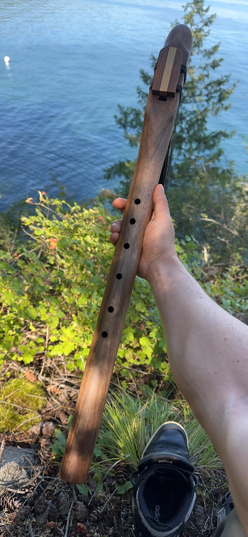 Walnut Bass Flute Low C# 432 Hz - Native American Style Handmade from Solid Walnut customer photo 1