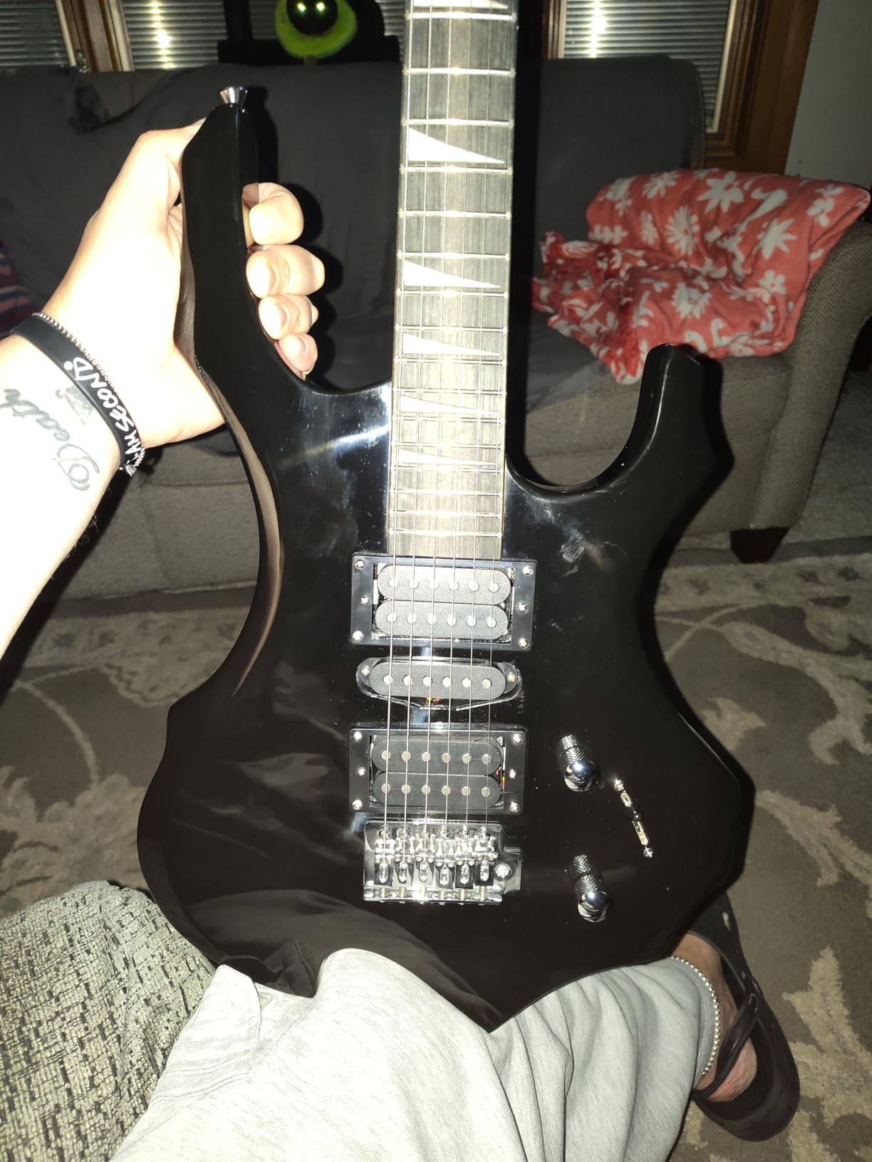 Ktaxon Burning Fire Design Electric Guitar Kit with Amplifier, Black customer photo 1
