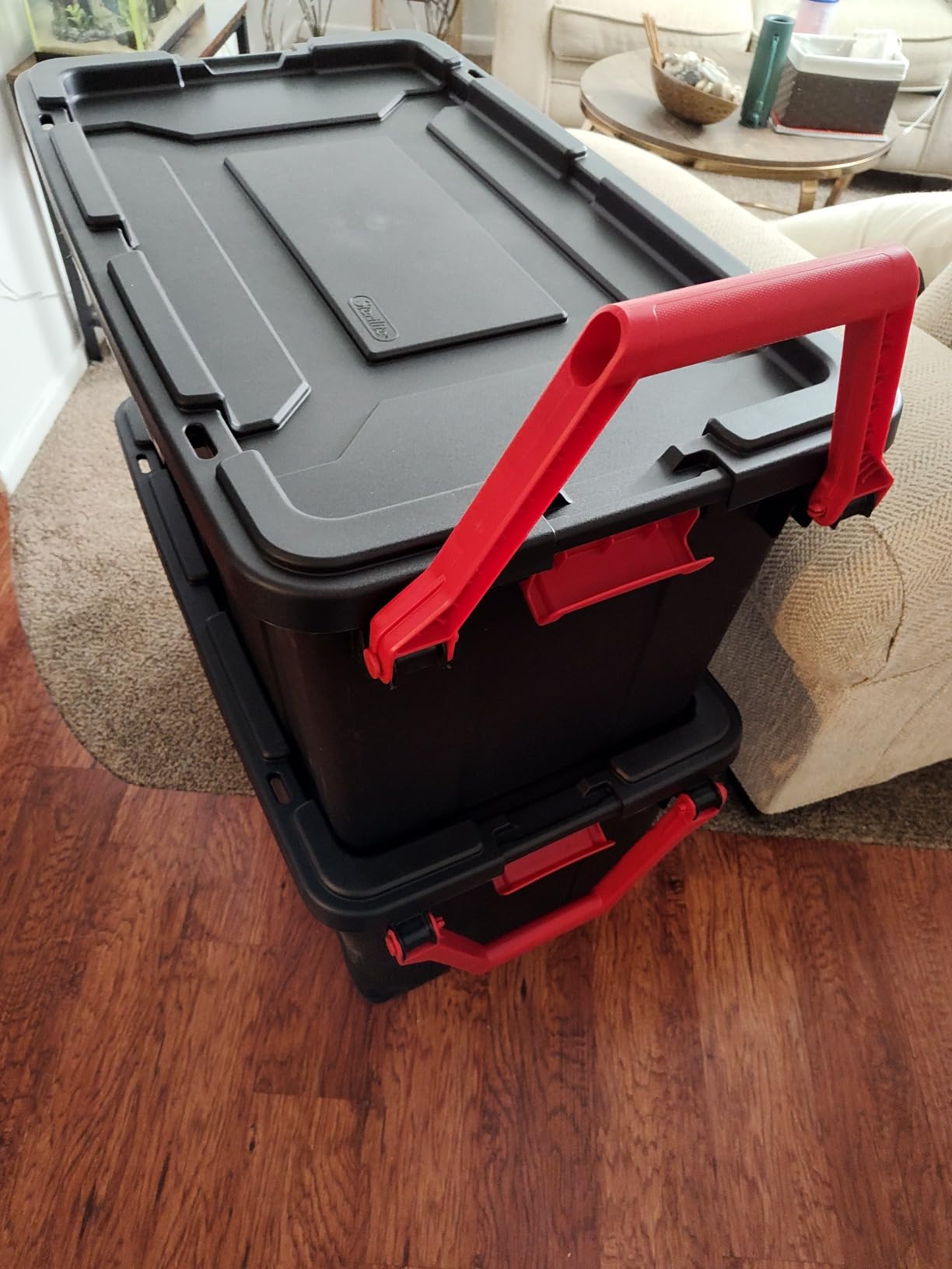 Sterilite Industrial Storage Tote w/Wheels for Garage, 40 Gallon, 4-Pack customer photo 2