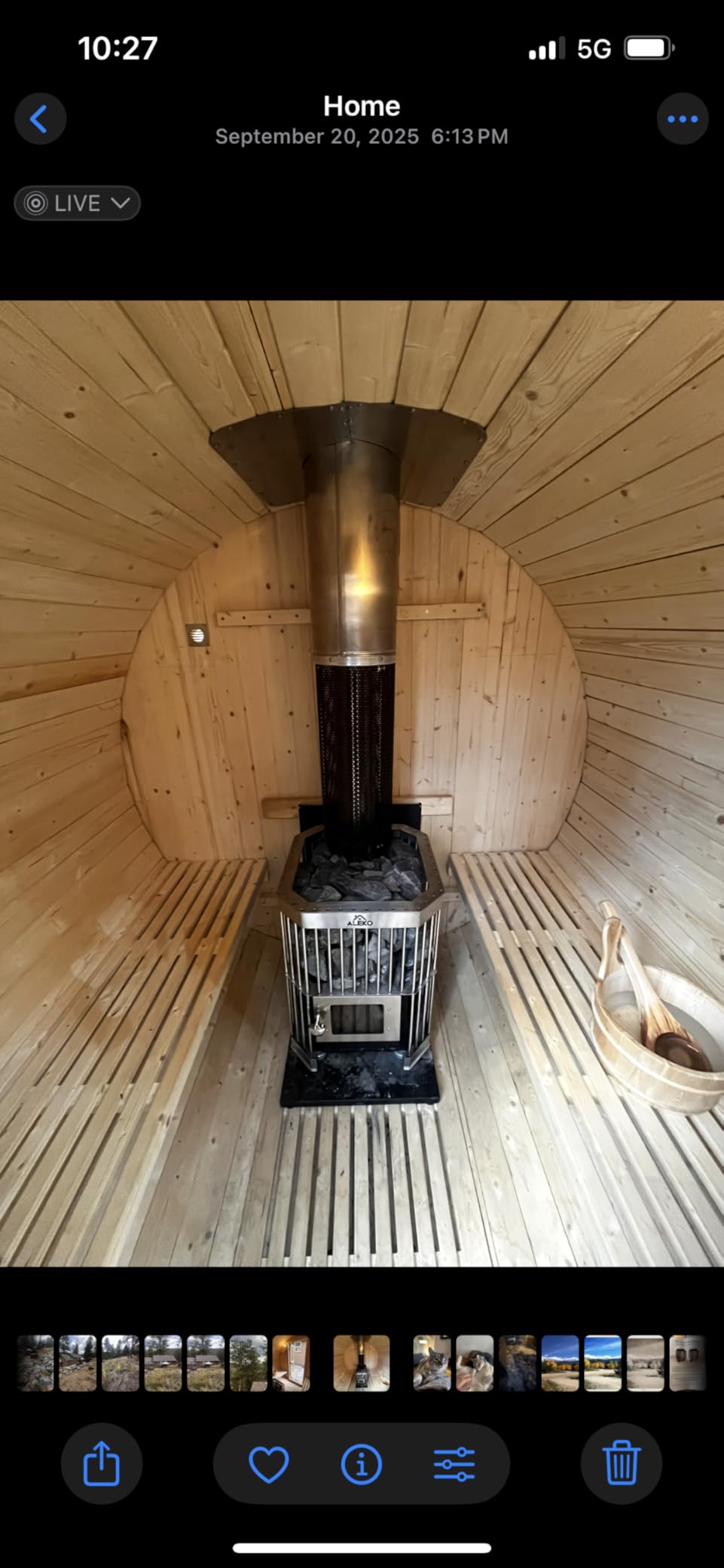 ALEKO Wood Burning Sauna Heater and Chimney Kit | Equivalent to 9-15 kW Electric Heater | Large Stone Capacity customer photo 1