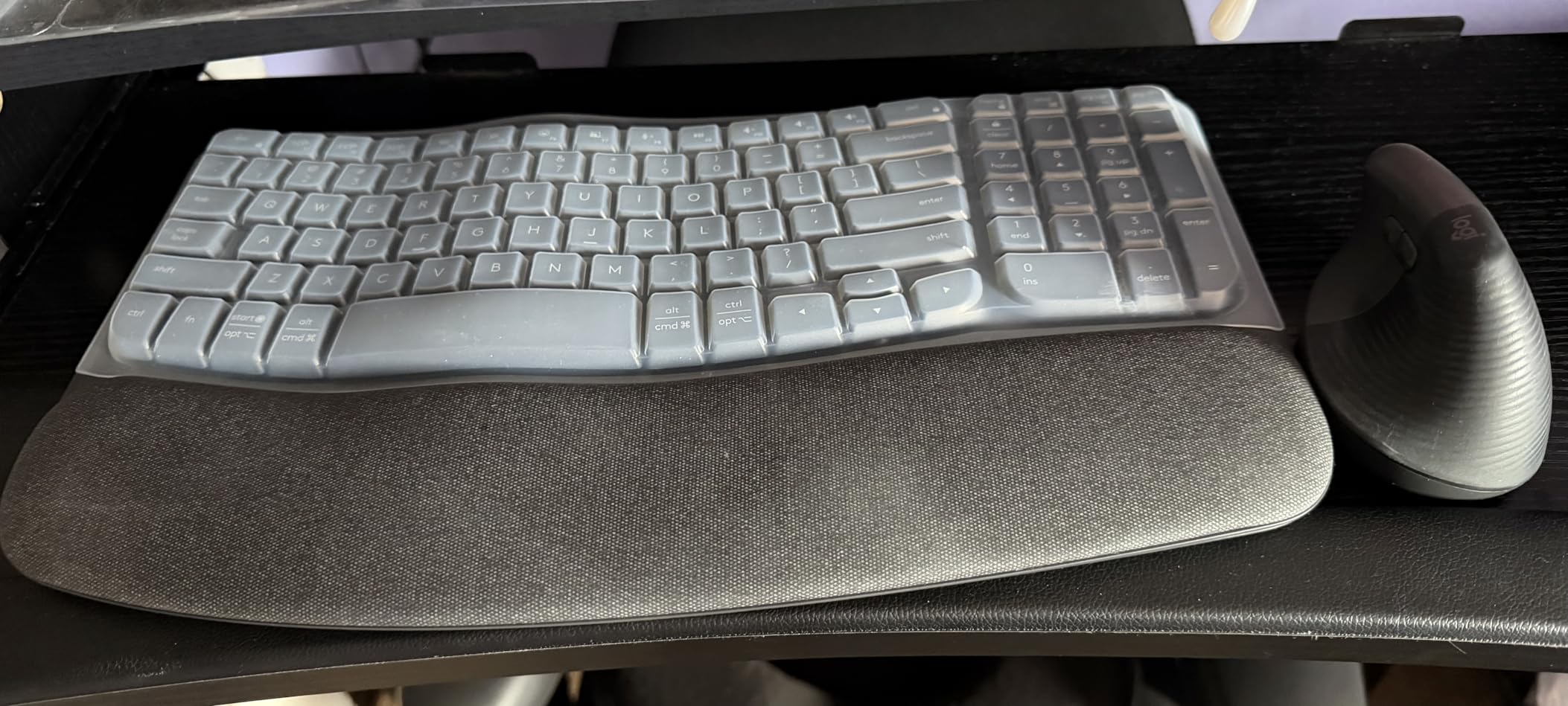 Logitech Wave Keys Ergonomic Wireless Keyboard with Palm Rest - Rose customer photo 1