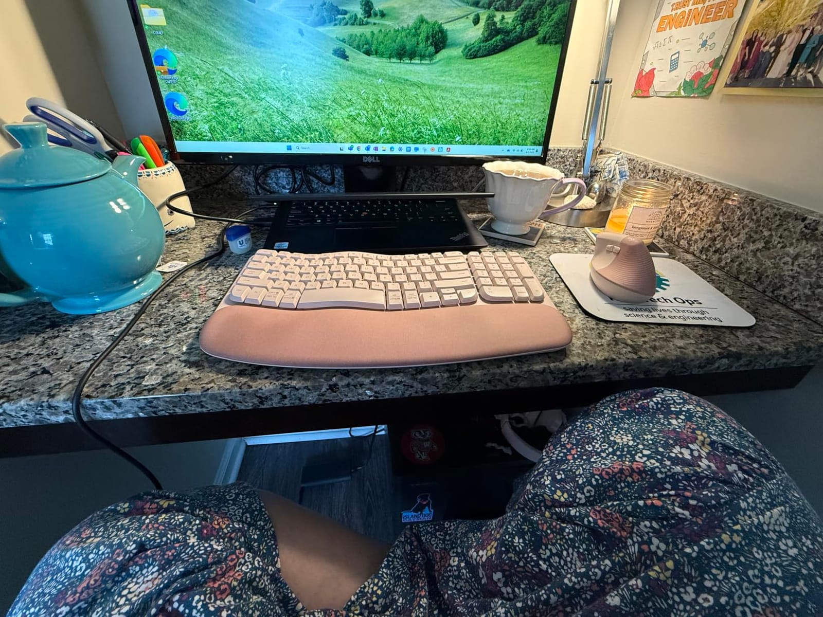 Logitech Wave Keys Ergonomic Wireless Keyboard with Palm Rest - Rose customer photo 2