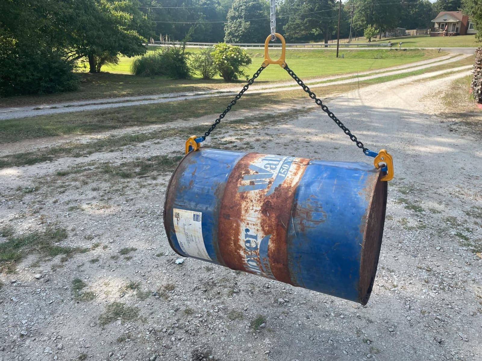 Chain Drum Lifter for 30 & 55 Gallon Drums, 2000 lbs Capacity customer photo 2