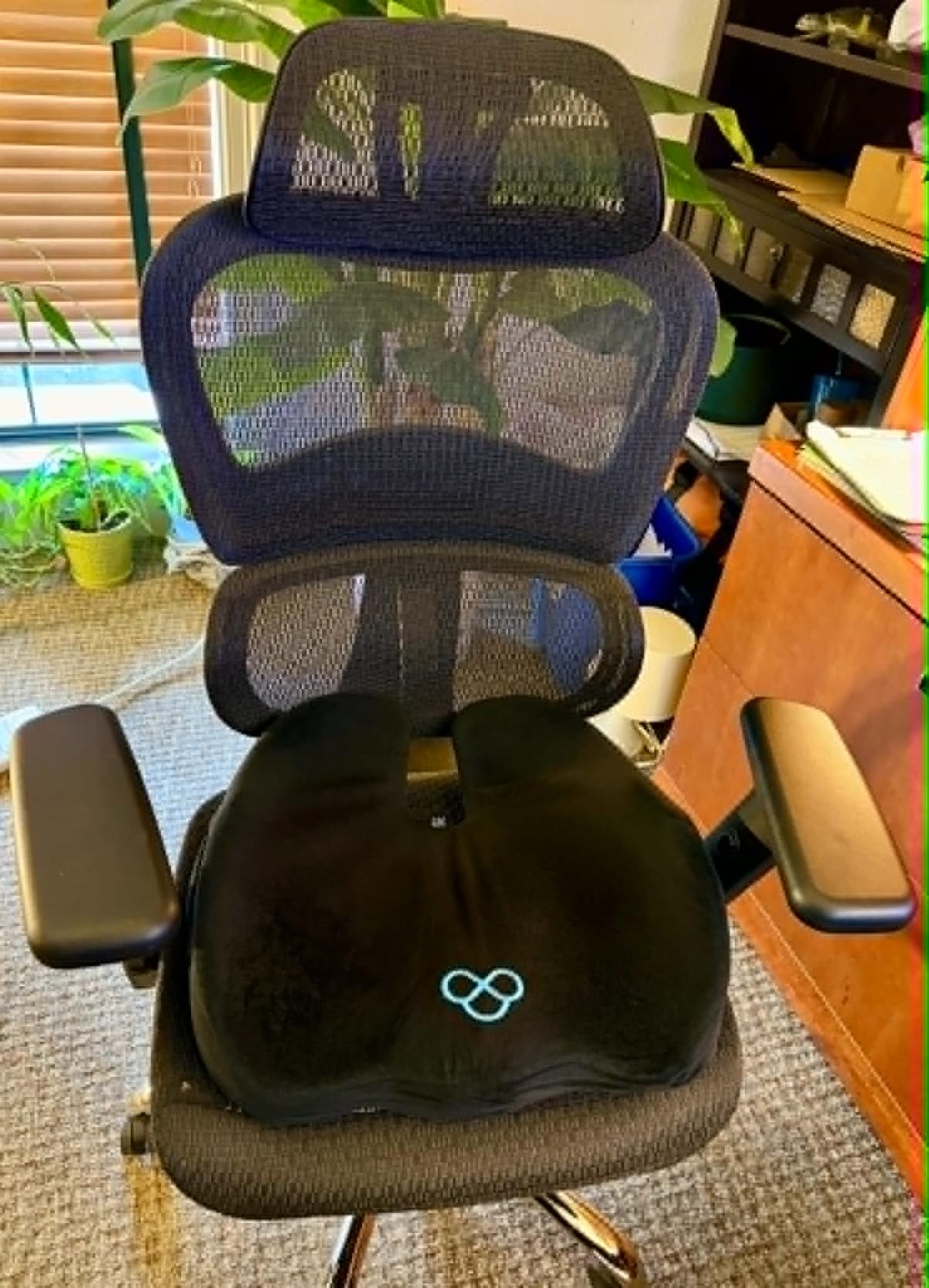 BlissTrends Memory Foam Seat Cushion for Office Chair & Car Seat, Black customer photo 2