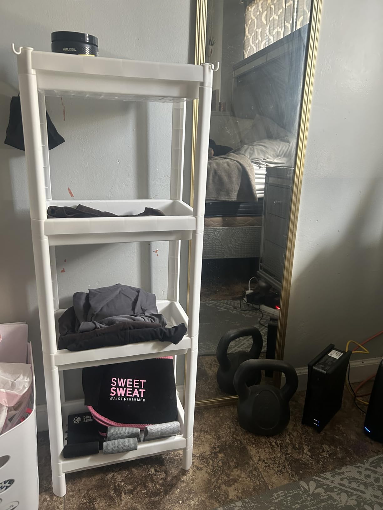 HIEEY 4 Tier Bathroom Shelf,Bathroom Rack, Shelves Organizer, for Laundry Pantry Kitchen Narrow Places customer photo 1