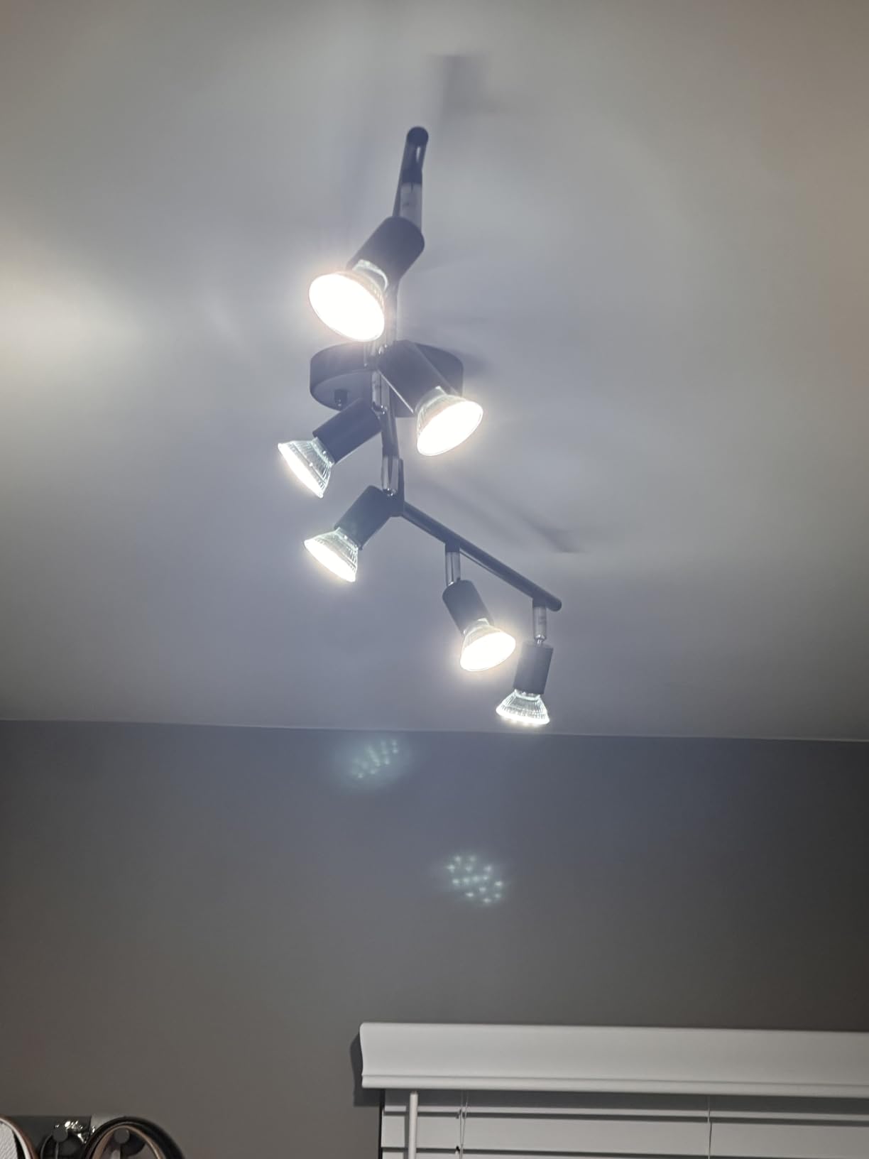Bojim 6 Light Black Kitchen Track Lighting Fixtures Ceiling Adjustable Head customer photo 2