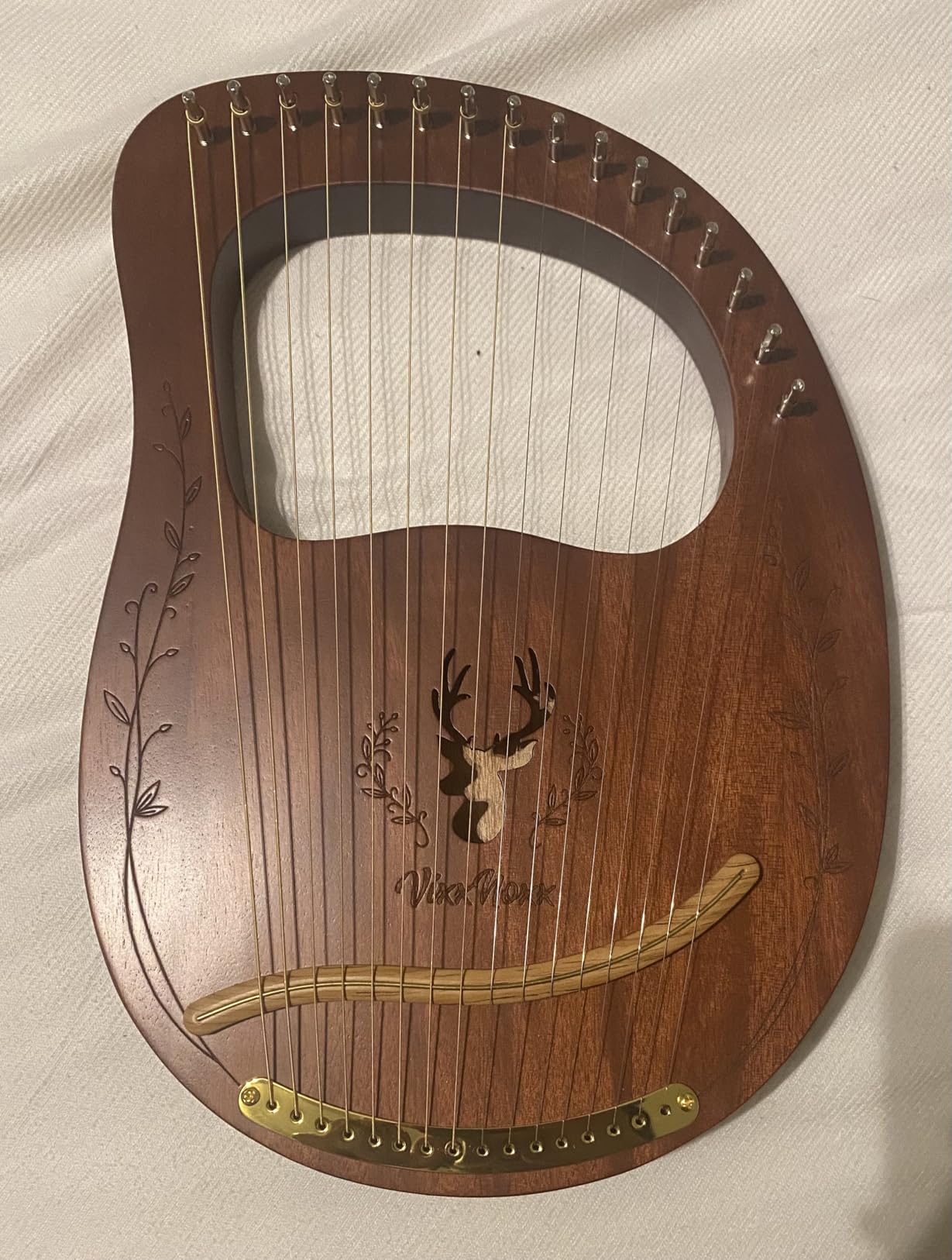 Lyre Harp, 16-String Mahogany Lyra Harp Kit for Beginners Adults customer photo 1