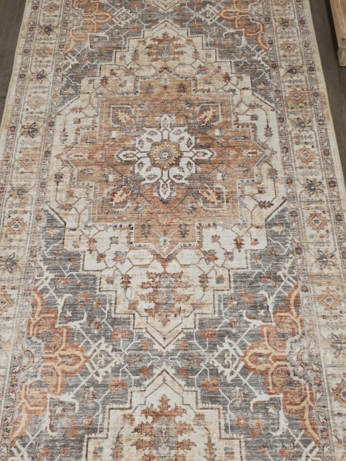 Madane Hallway Runner Rug 2x8 Washable Kitchen Rugs Non-Slip, Turmeric/Grey customer photo 1