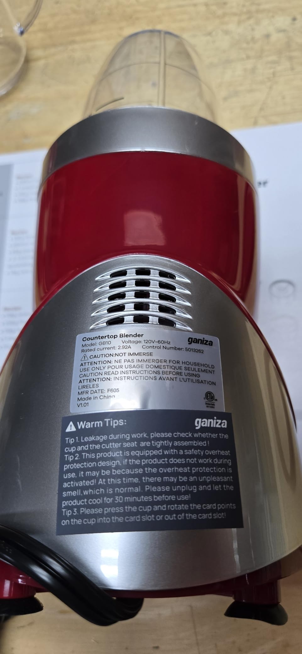Ganiza Smoothie Blender, 900W Blenders Shakes and Smoothies customer photo 1