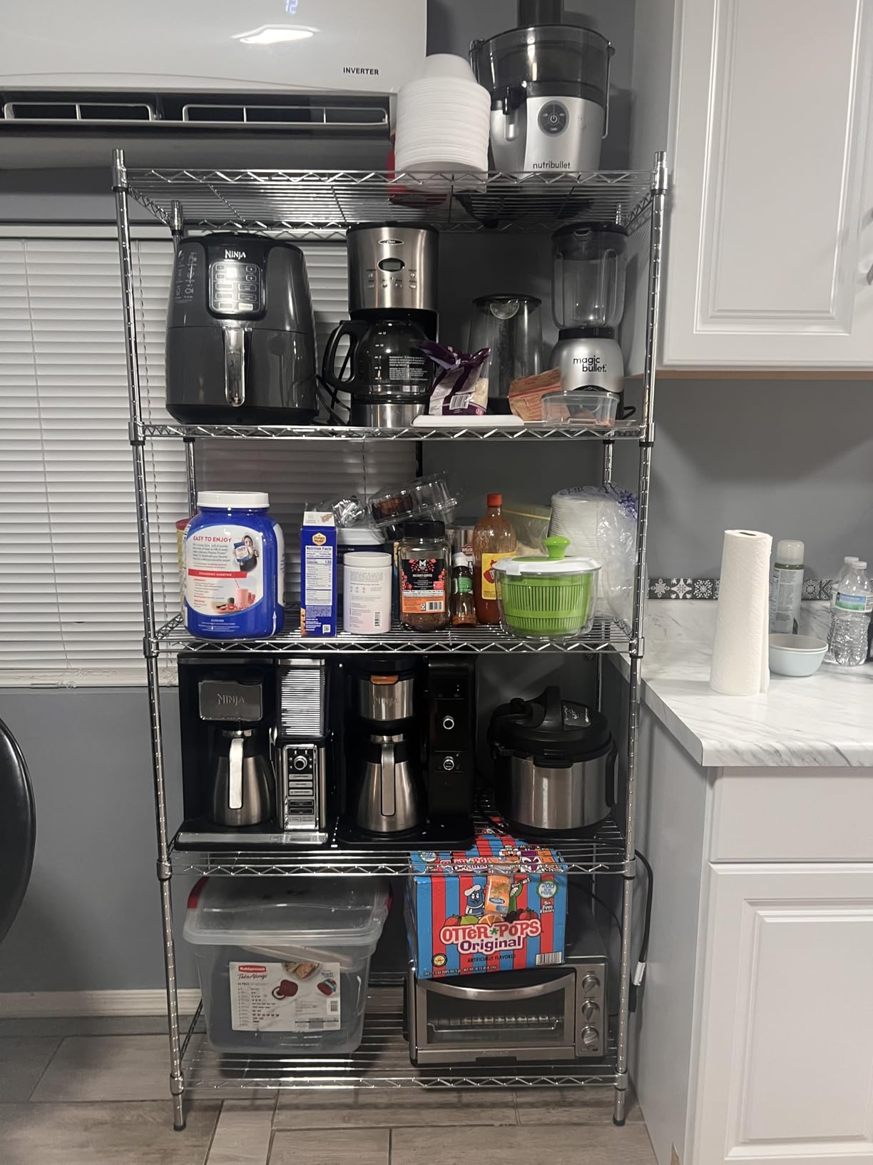 REIBII 72''H Metal Shelving 5-Tier Storage Shelves,1100lbs, Kitchen Pantry customer photo 1