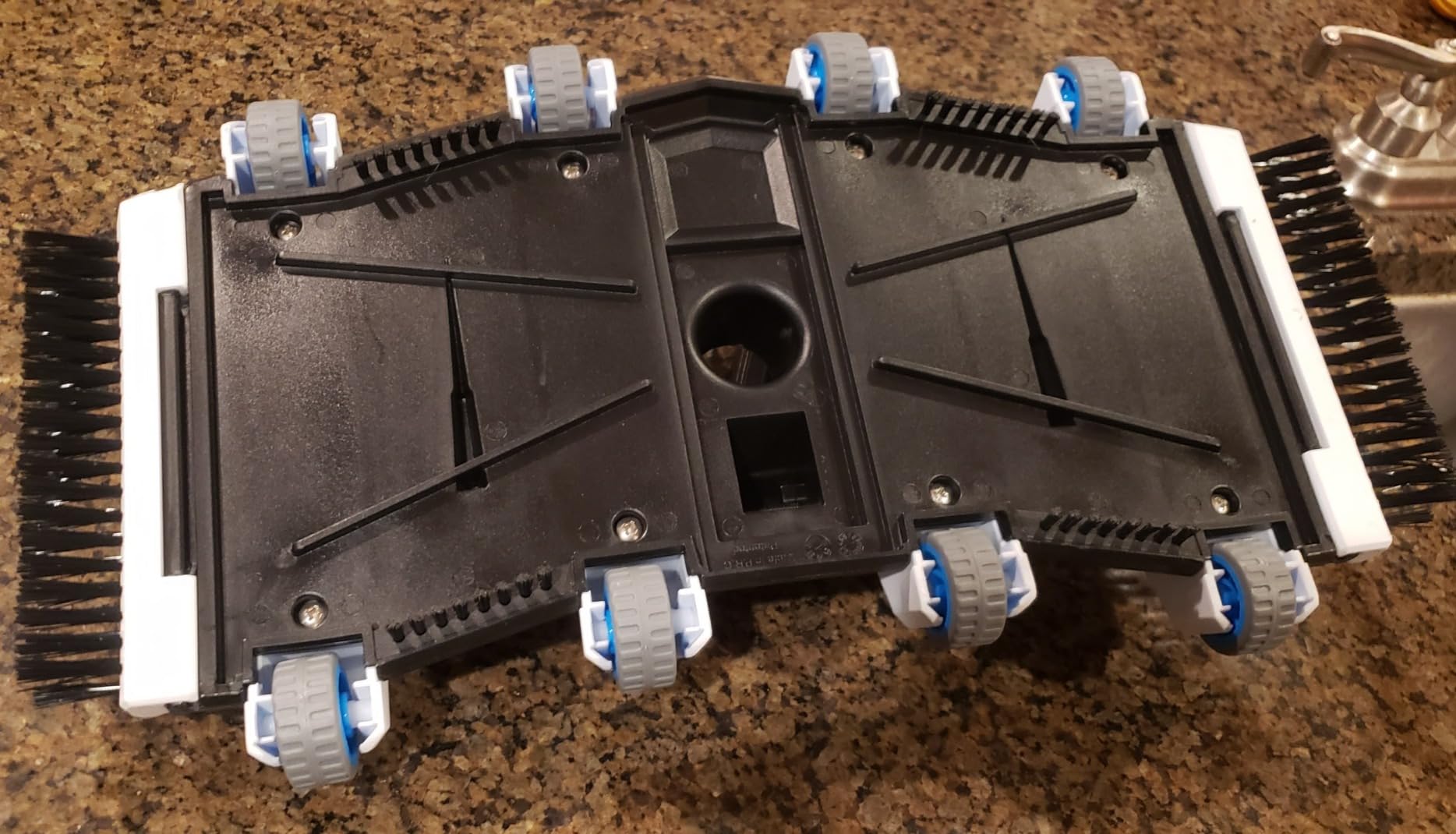 Enhanced Pool Vacuum Head with Direction-Control Handle - 17.5in Extra-Wide 4LB Professional Weighted Vac Heads Brush & Wheels -Deep Clean for Vinyl Liner,Inground & Above Ground Swimming Pool - Blue customer photo 2
