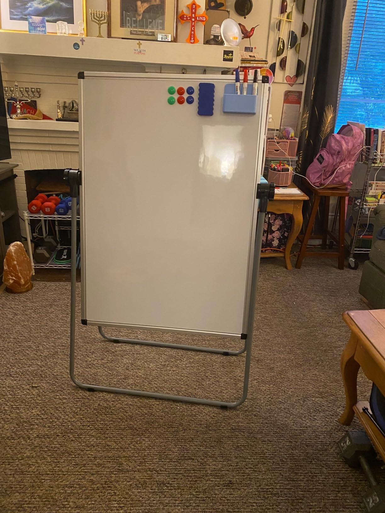 44x26 Rolling Whiteboard on Wheels, Height Adjustable Dry Erase Board customer photo 1