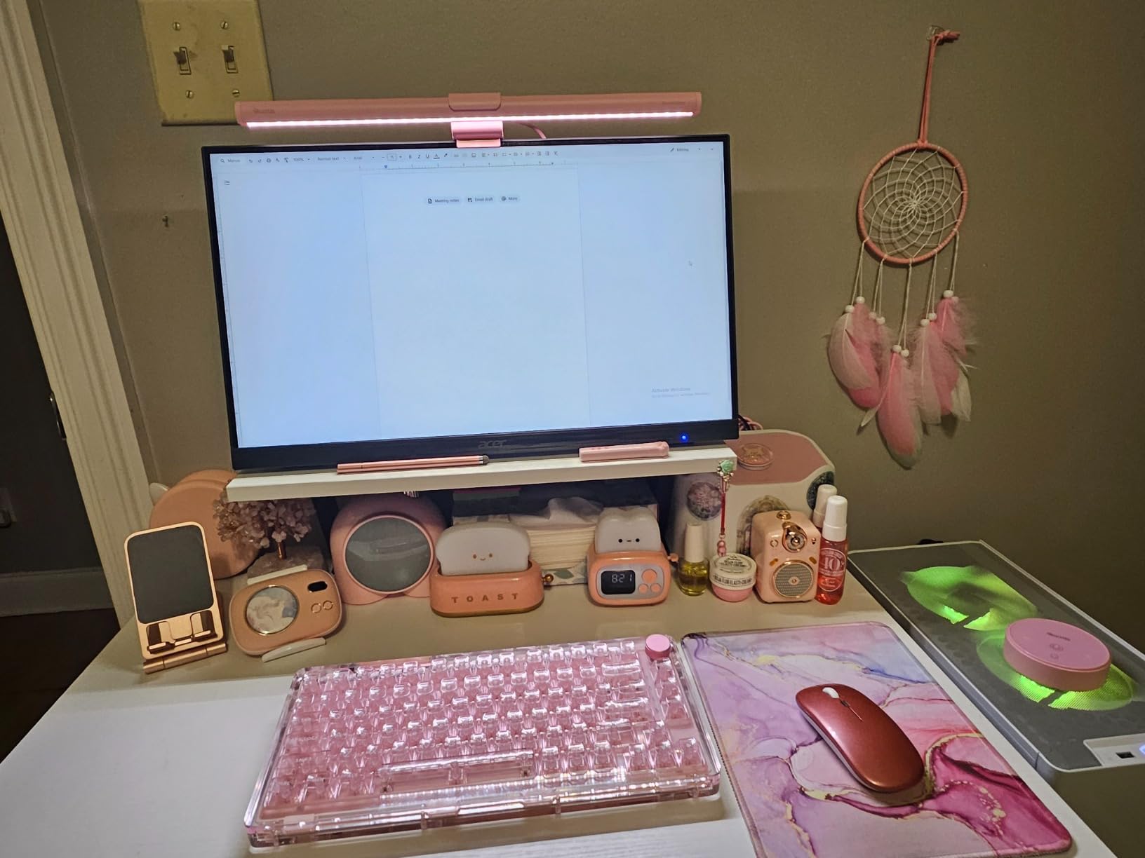 Quntis Computer Monitor Light Bar with Backlight, Desk Lamp with Remote customer photo 2