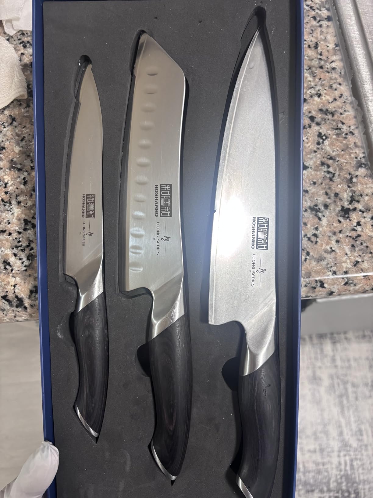 HOSHANHO 3 Pieces Knife Set, Professional Japanese Kitchen Knife Set customer photo 1