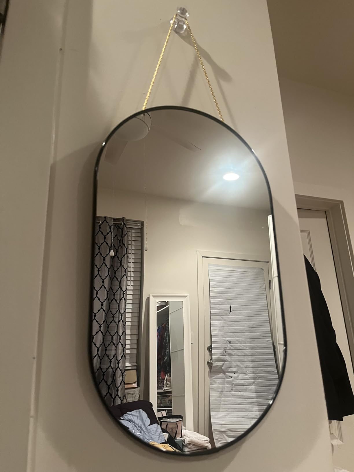 YCHMIR Oval Wall Mirror, Gold, Oval Shape customer photo 1