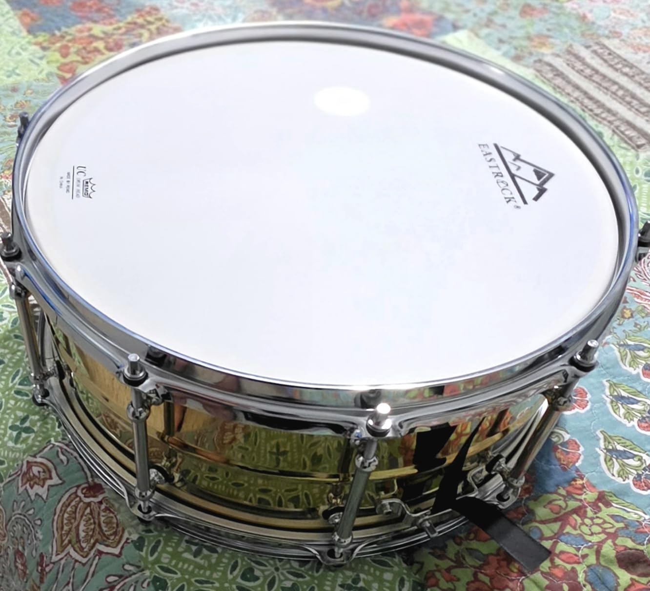 EASTROCK Advanced Snare Drum 14X6.5 Inches Reddish Brown Texture Finish customer photo 2