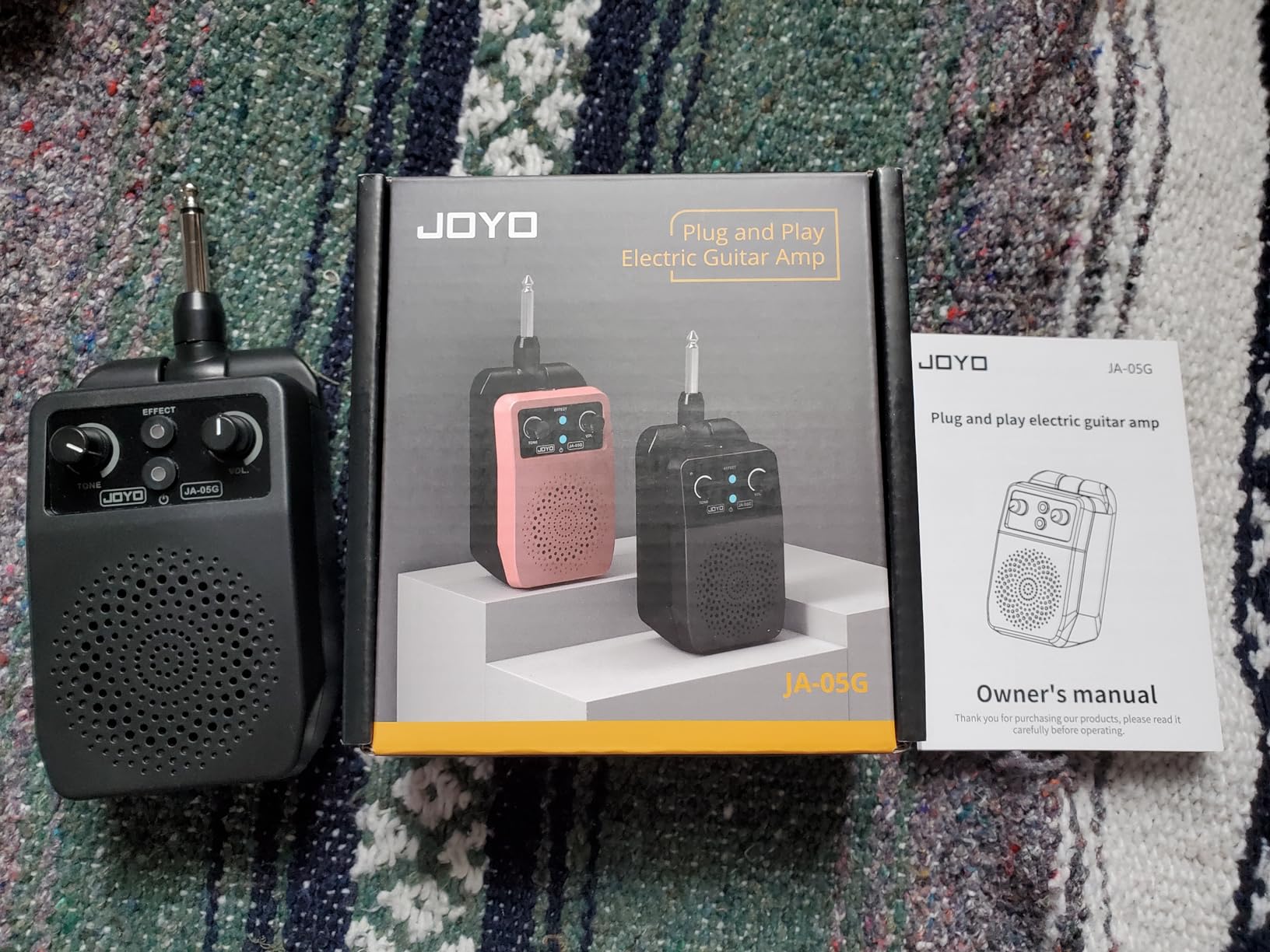 JOYO Mini Amp 5W Portable Plug in Practice Electric Amp Bluetooth Rechargeable Combo Guitar Amplifier Built-in 4 Effects Clean, Overdrive, Distortion, Reverb (JA-05G) customer photo 1
