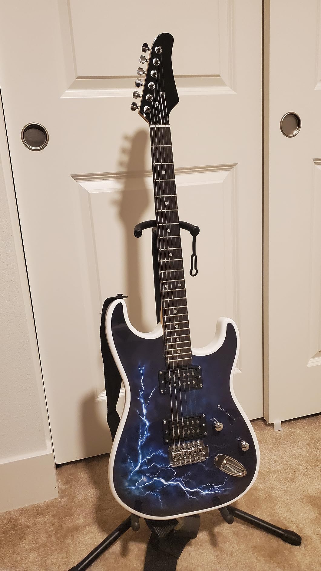 Ktaxon 39 Inch Solid Body Electric Guitar with H-H Pickup, Ocean Blue customer photo 1