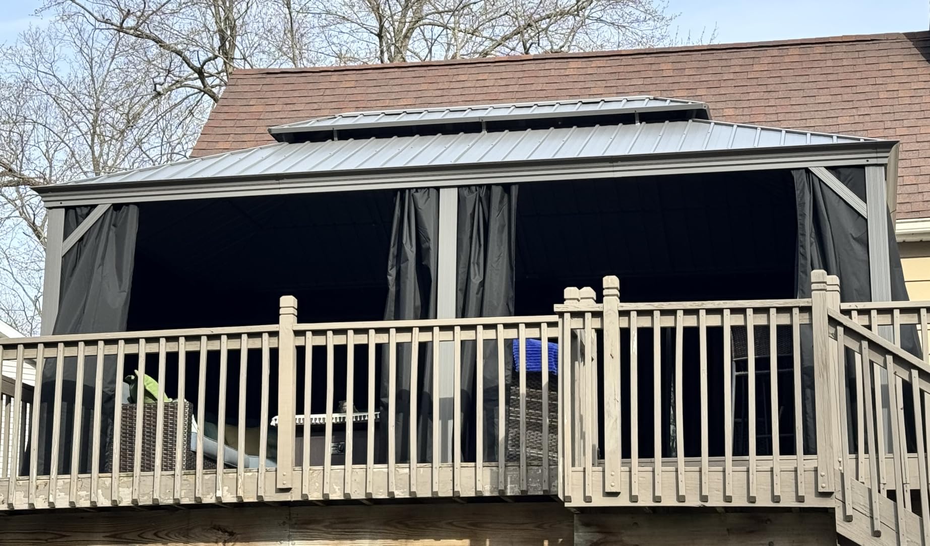 PURPLE LEAF Outdoor Gazebo 12' x 14' w/Lights & 4.7