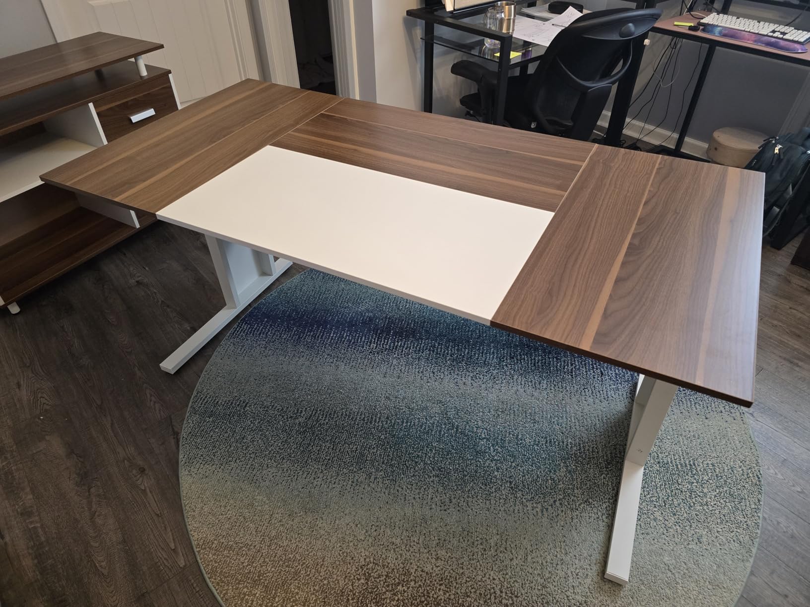 Tribesigns 63 Inch Executive Desk with File Cabinet, Large Office Desk L Shaped Computer Desk with Drawers and Storage Shelves, Business Furniture Desk Workstation for Home Office, Brown and Black customer photo 1