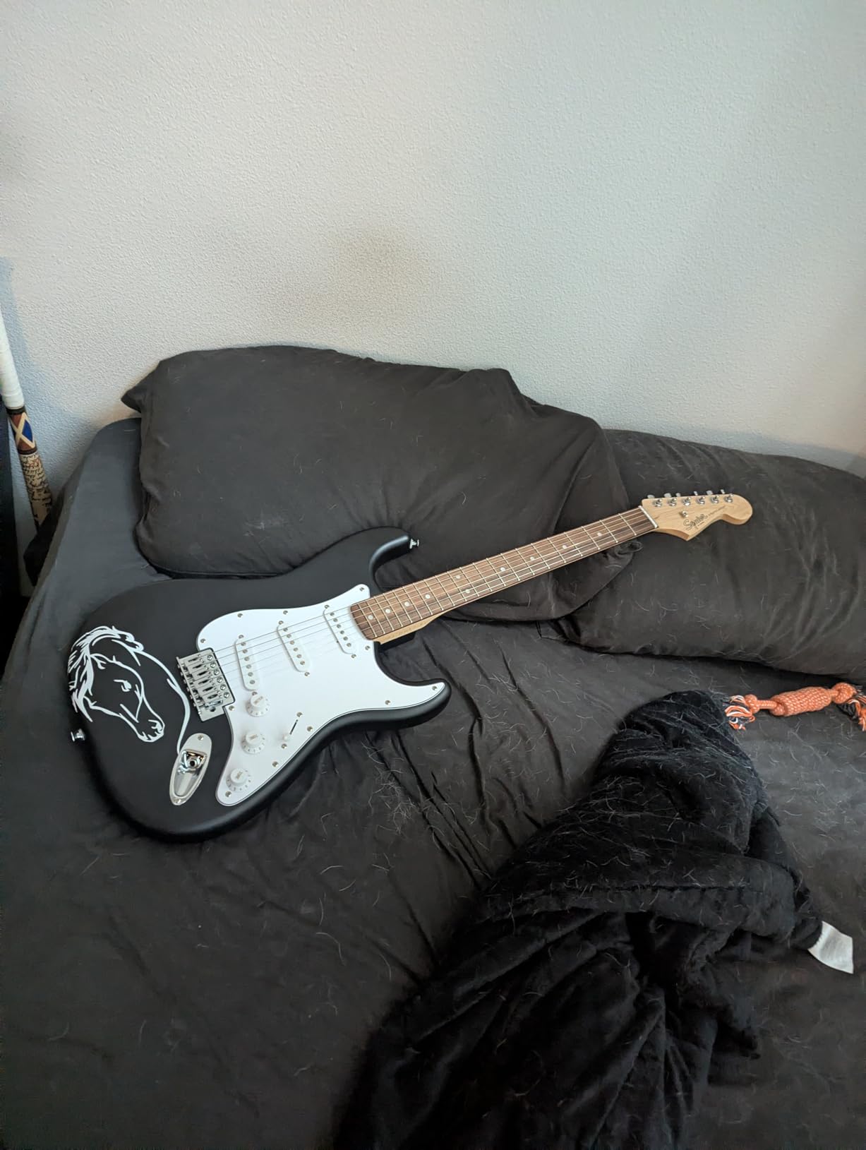 Fender Squier Debut Series Stratocaster Electric Guitar, Beginner Guitar, with 2-Year Warranty, Includes Free Lessons, Dakota Red with Matte Finish customer photo 2
