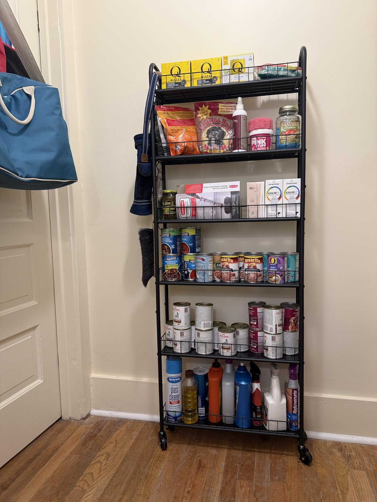 Slim Rolling Storage Cart with Wheels, Metal 6 Tier Spice Rack Mobile Shelving Unit Organizer Kitchen Utility Cart for Office Bathroom Kitchen Laundry Room Narrow Places (6inches) customer photo 1