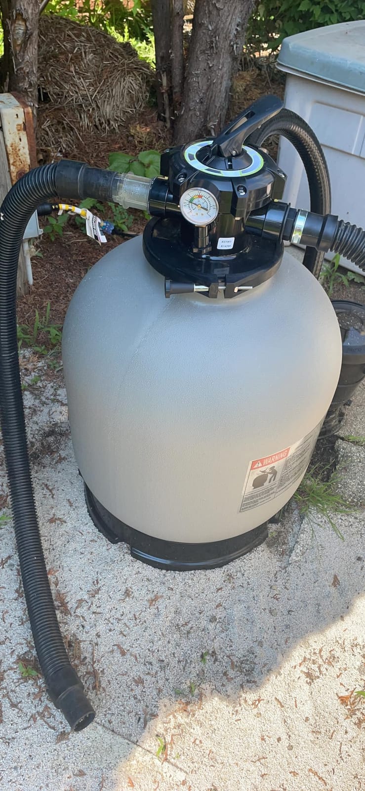 VINGLI (24H Timer) 19 in Sand Filter Pump with 24-Hour Timer, 3962 GPH 1 HP Heavy Duty Pool Filter Pump with 7-Way Valve for Above Ground & Inground Pools Up to 18000 Gallons customer photo 2