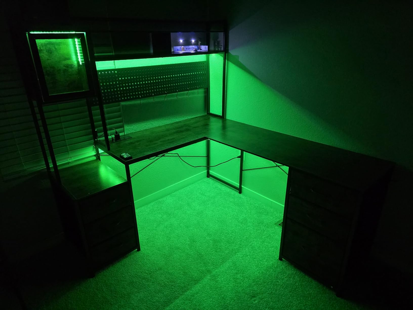 SEDETA L Shaped Gaming Corner Desk with Drawers, Hutch and Storage Shelves customer photo 1