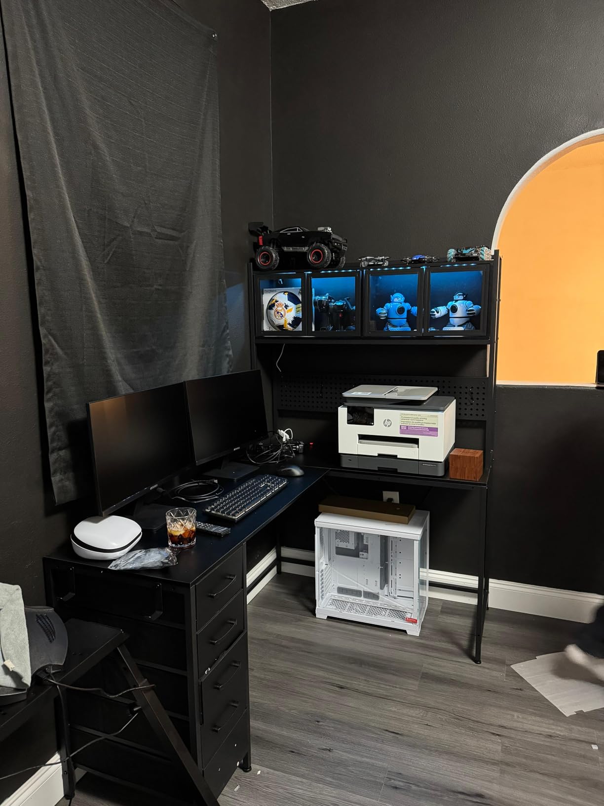 SEDETA L Shaped Gaming Corner Desk with Drawers, Hutch and Storage Shelves customer photo 2