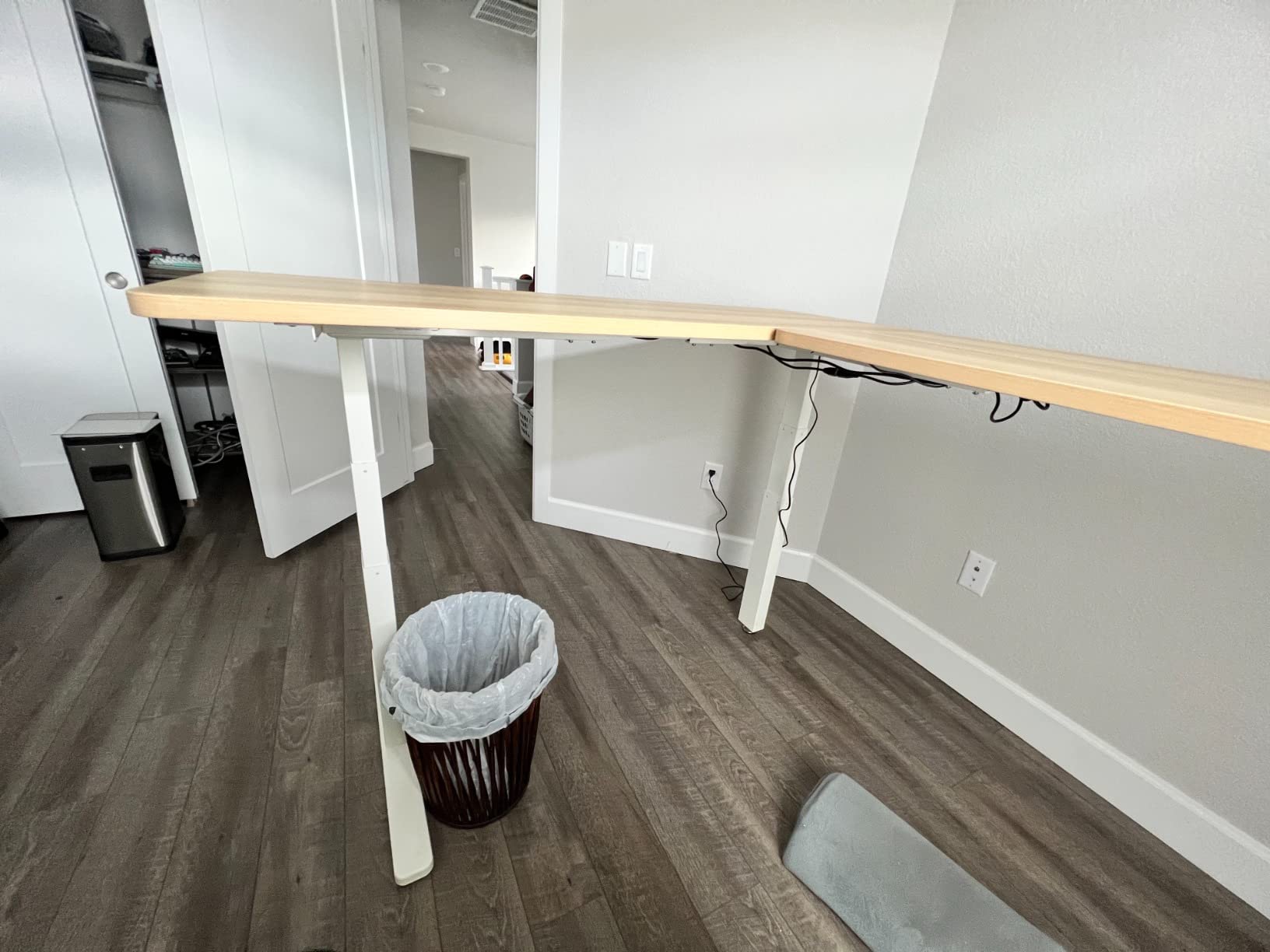 VIVO Real Bamboo 83 x 60 in Corner Standing Desk, DESK-KIT-3E8BO customer photo 1