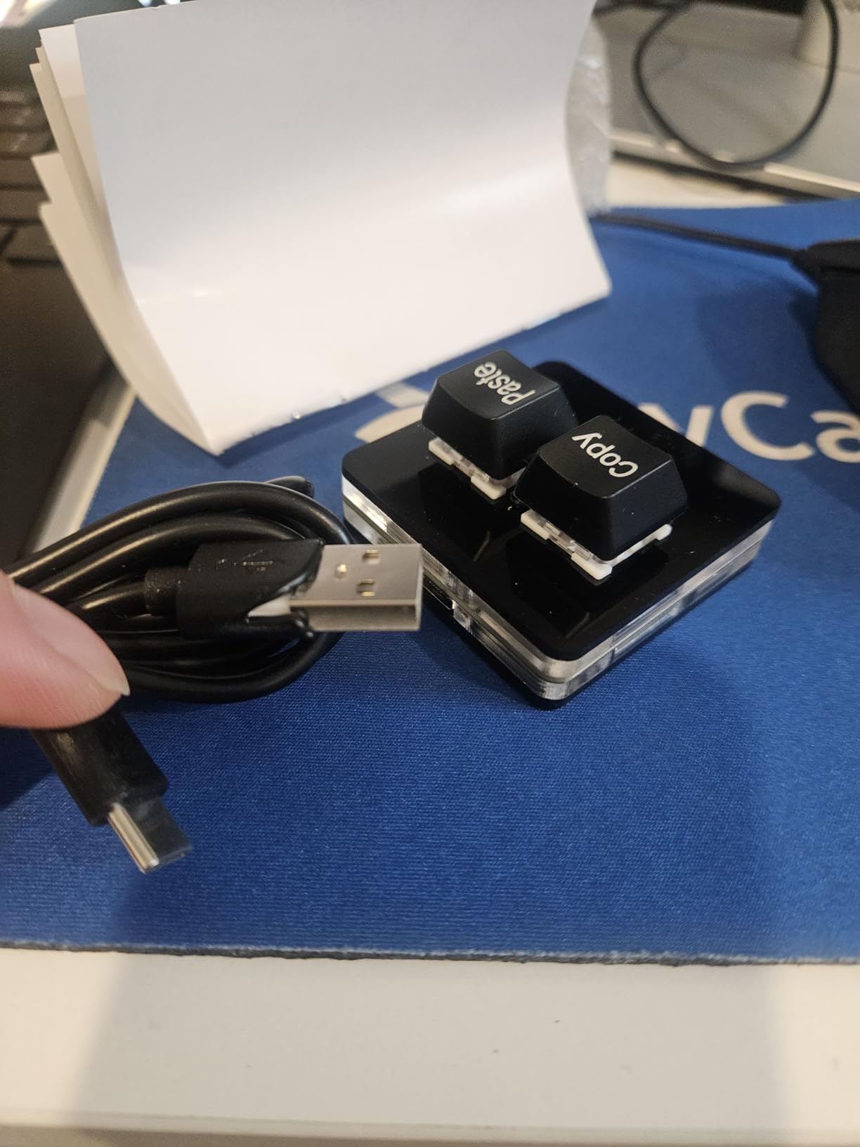 SinLoon USB Mini 2 Key Keypad 2-Key Copy Paste Keyboard OSU Keypad HotSwap One Handed Mechanical Gaming Keyboard with USB Cable for Accounting Working or Rhythm Games customer photo 1