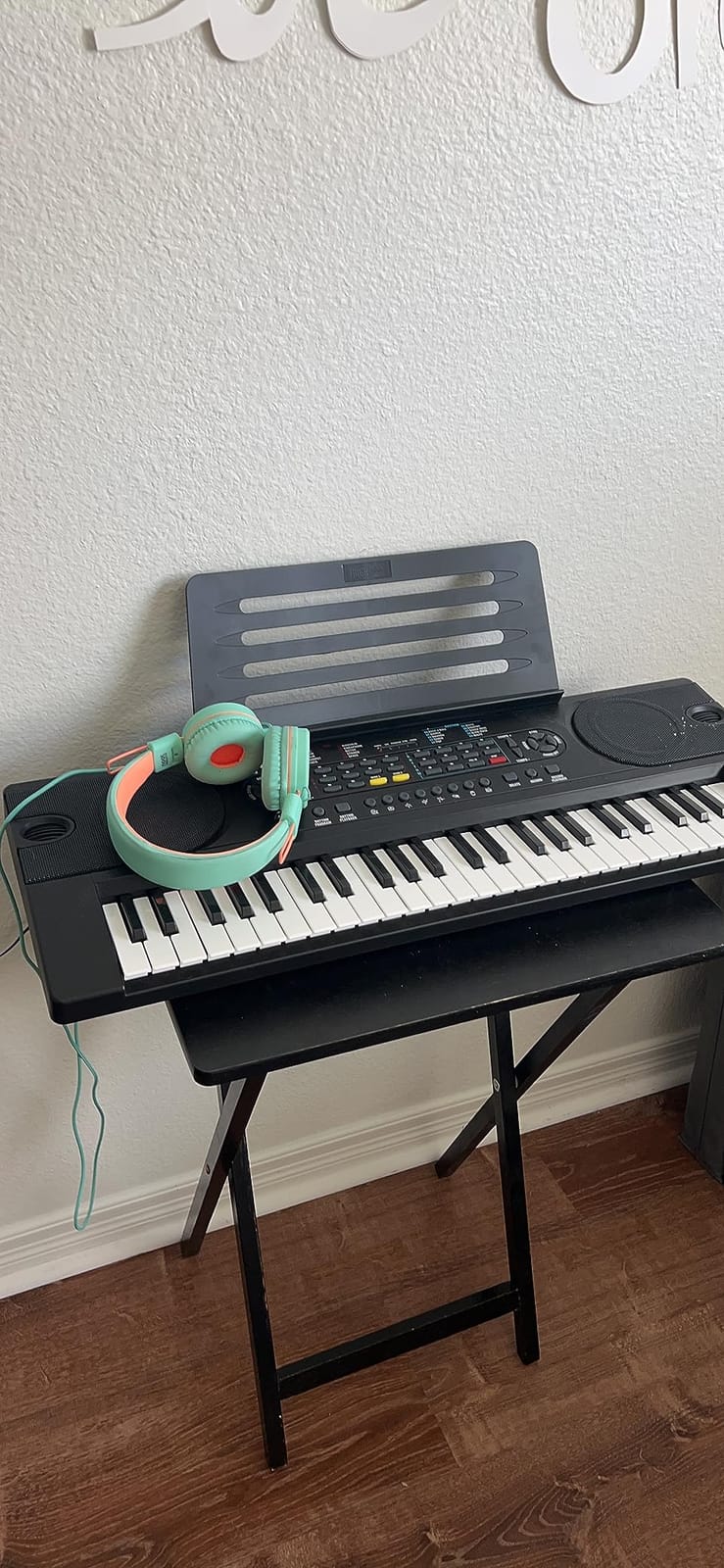 RockJam RJ490 49 Key Mini Keyboard Piano with Speakers, Lemon Sherbet customer photo 2