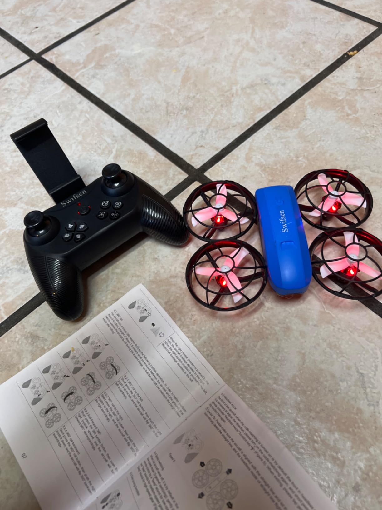 Swifsen Drones for Kids with Camera,Rc Drone Indoor Small Helicopter,Birthday Gifts for Boys and Girls Beginners Friendly,Mini Quadcopter Toy With 2 Batteries,Propeller Protect,Altitude Hold customer photo 1