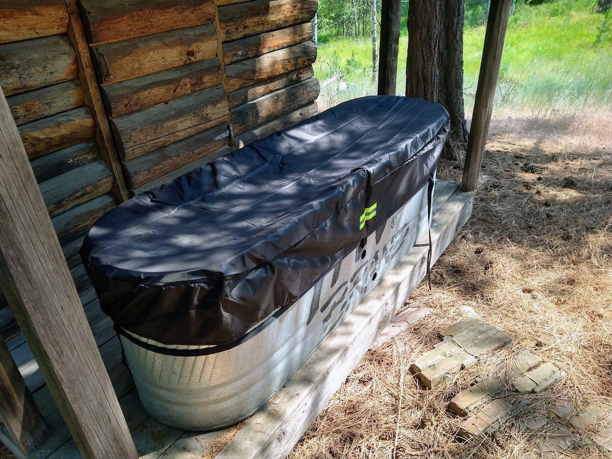 2X 2x4 Foot Oval Stock Tank Cover 4ft Water Trough Covers with Zipper customer photo 1