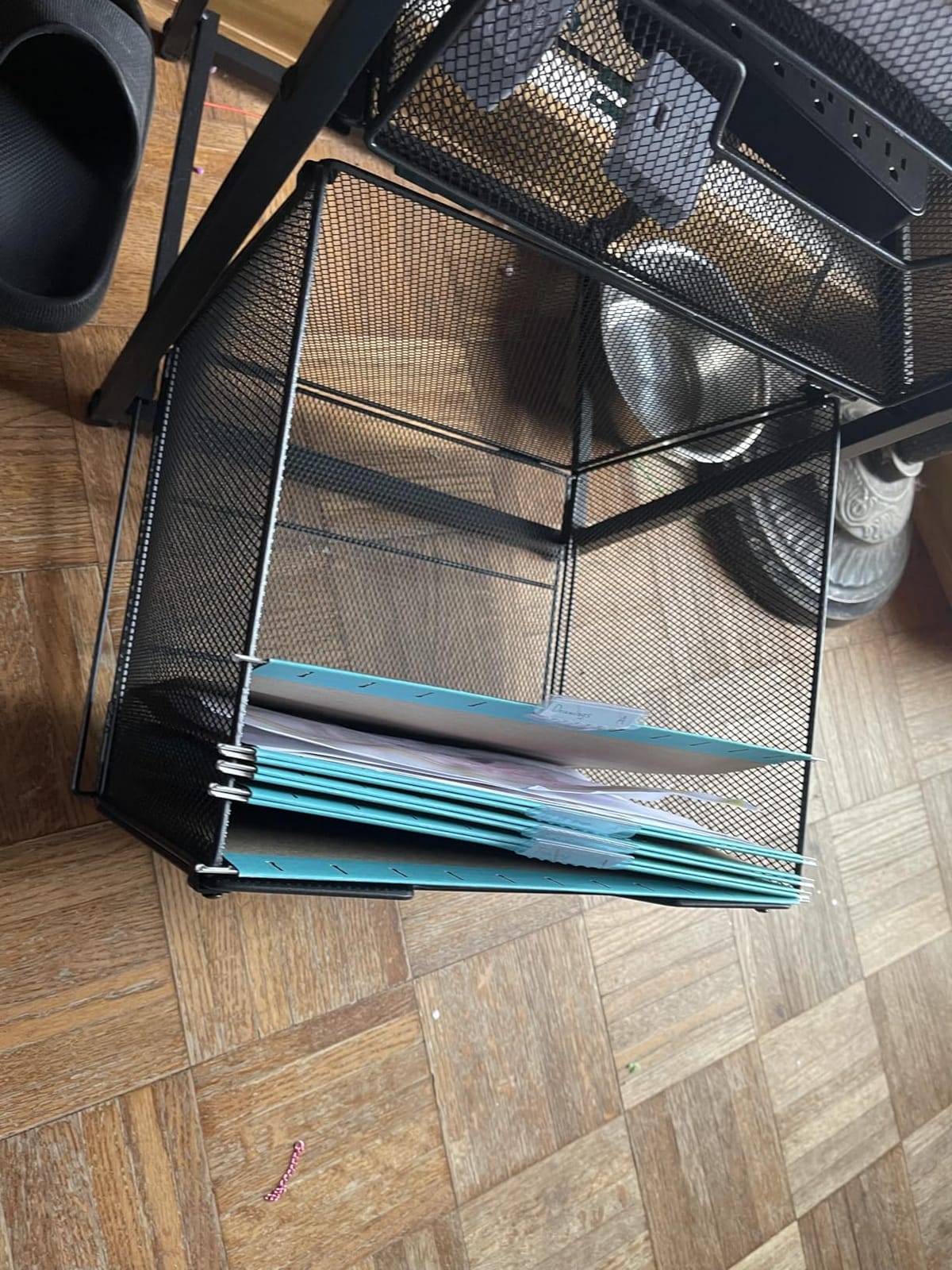 Sbanmao Rolling File Cart with 4 Storage Drawers, Mobile File Cabinet with Wheels, Hanging File Organizer, Under Desk Printer Stand Utility Cart Filing Cabinet for Home Office, Black customer photo 2