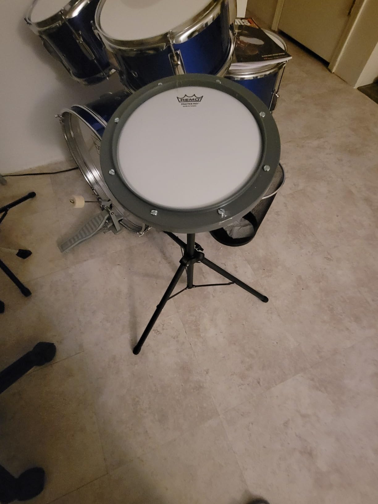 GLEAM Drum Practice Pad - 8 inch Silicone Surface High Density Compressed Wood Foam Backside (Double-sided) (8 inch rubber) customer photo 1