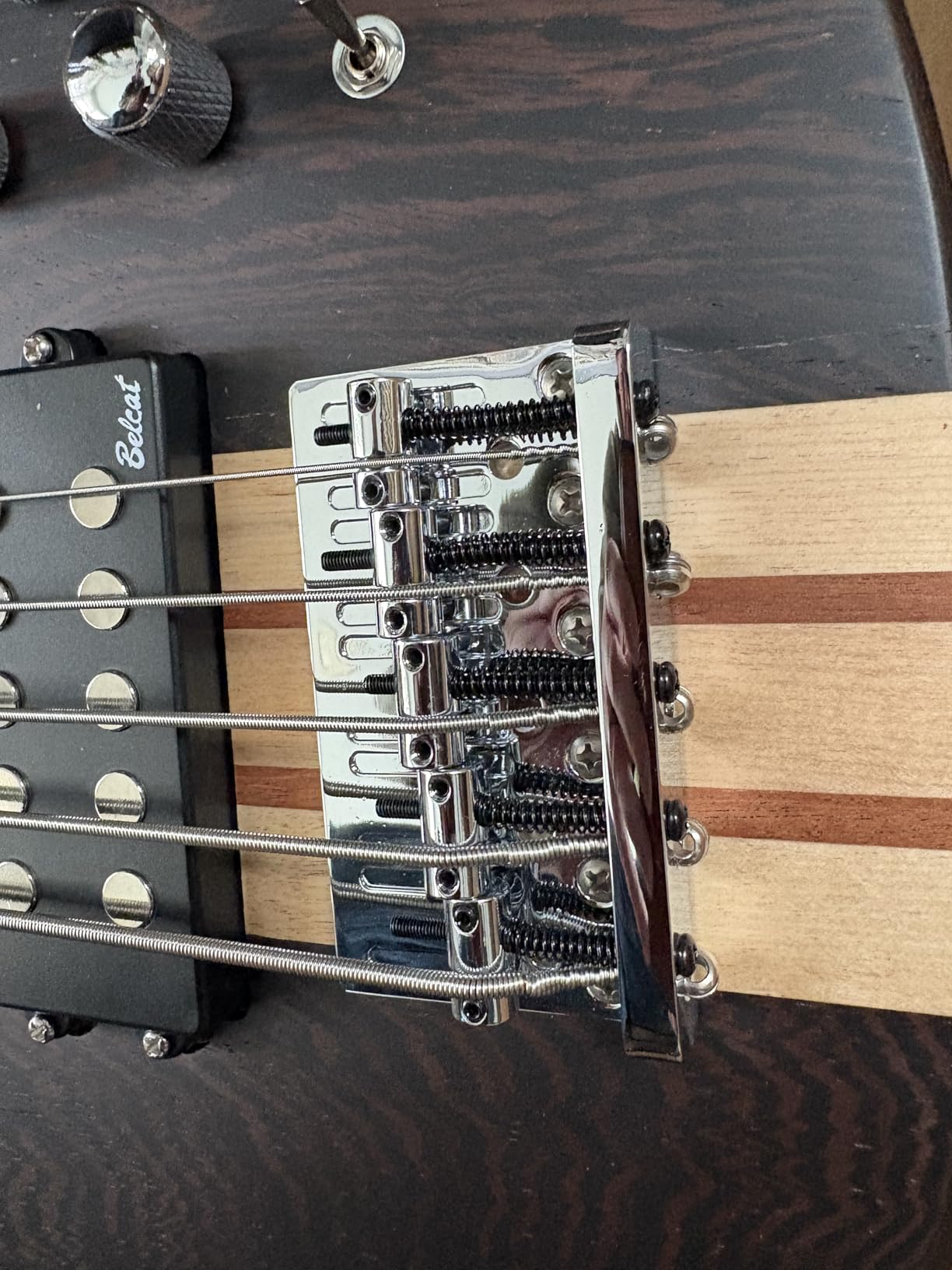 TARIO Fretless 5 string electric bass Guitar Millettia Laurentii Top Okoume body composite ebony fingerboard customer photo 1