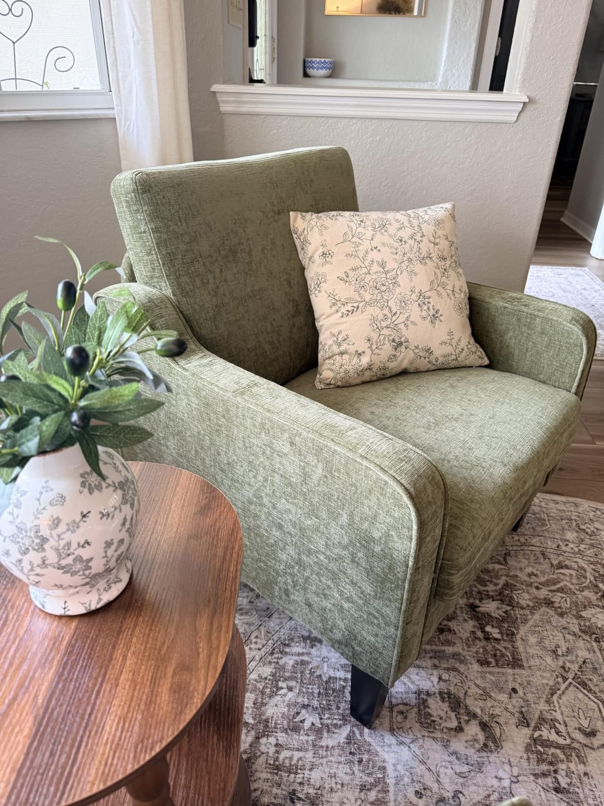 VINGLI Accent Chair, Chenille Upholstered Armchair, 380 LBS, Living Room customer photo 2