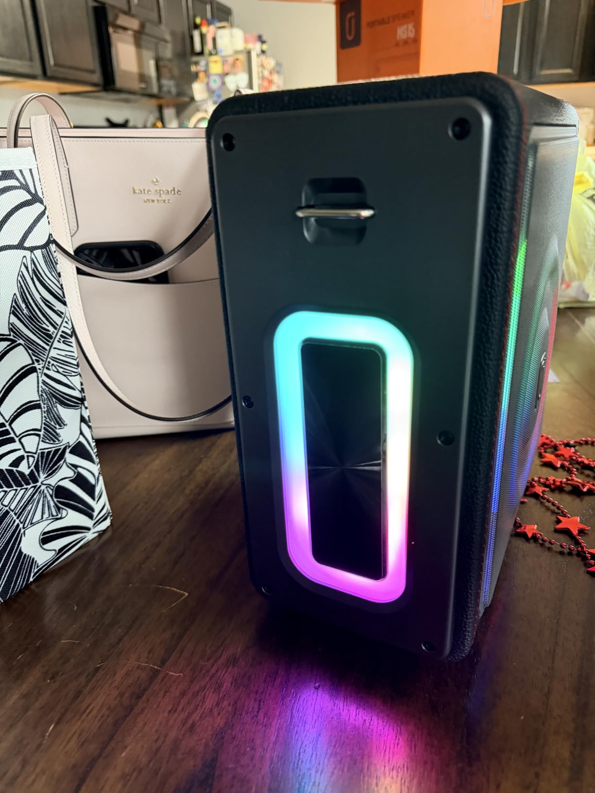 Karaoke Machine for Adults with 2 Wireless Microphones, 200W PA System | Pitch Correction, Bluetooth 5.3, Retro Leather Design, 24H Playtime, TV Connection, TWS Stereo and Live Performance Support customer photo 1