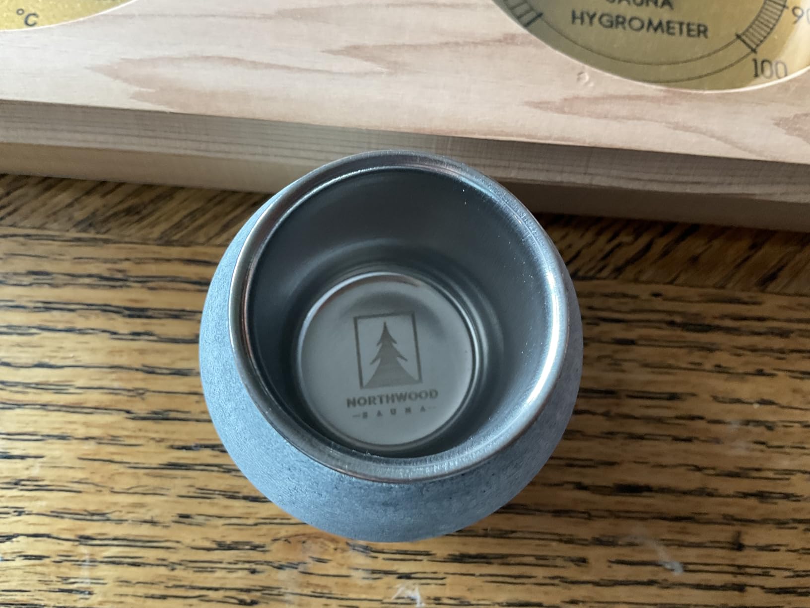 Northwood Sauna - Sauna Accessories Kit - Handmade from Canadian Red Cedar Wood - Core Set (Bucket & Ladle, Thermometer & Hygrometer, Sand Timer, Aromatherapy Cup) customer photo 2