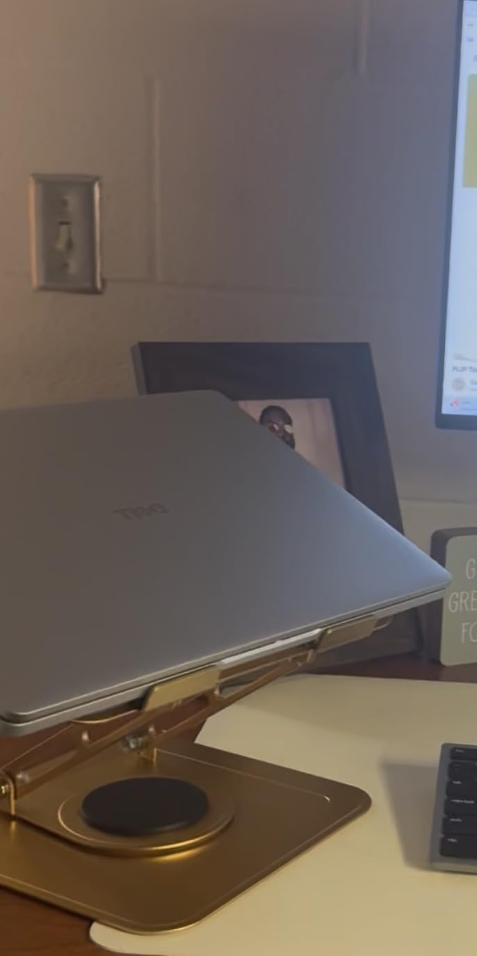 LOXP Adjustable Laptop Stand, Computer Stand with 360 Rotating Base customer photo 1