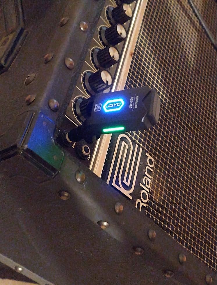 JOYO 5.8GHz Wireless Guitar System Rechargeable Transmitter Receiver with 4 Channels, Low Latency, 48kHz/24Bit, 65ft Range, 6 Hour Battery for Electric Guitar & Bass (JW-02S) customer photo 1