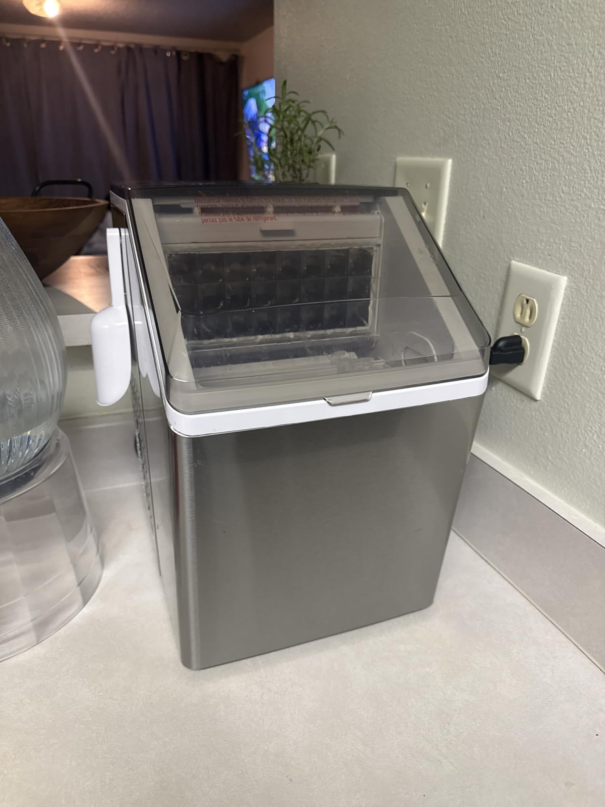 Silonn Ice Makers Countertop, 44lbs Per Day, 2 Ways to Add Water, Auto Self-Cleaning, Stainless Steel Ice Machine for Home Office Bar Party customer photo 1