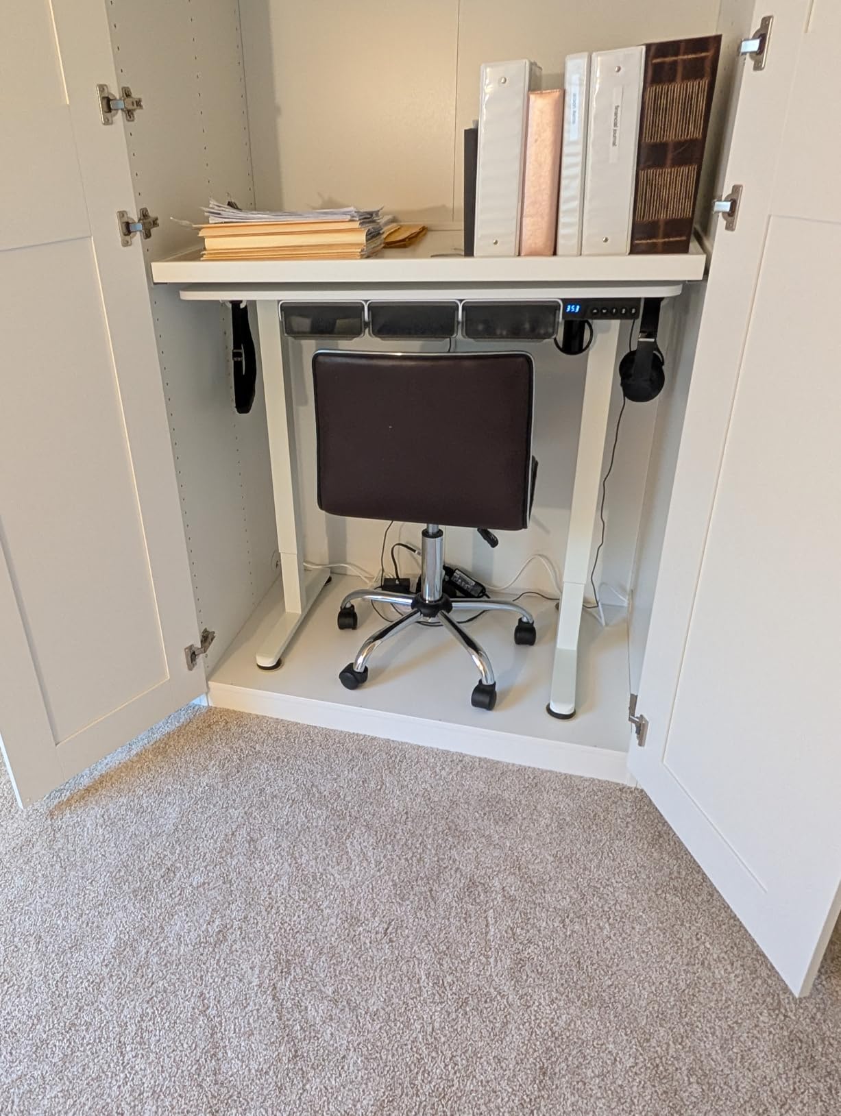 Kingant Standing Desk, 35x20 Inch Electric Height Adjustable Computer Desk customer photo 2