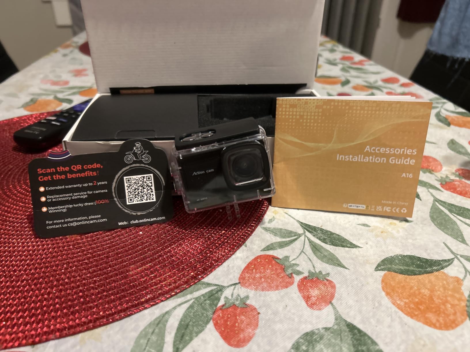 4K 60FPS Action Camera with 64GB Card-48MP Waterproof Camera,40M Underwater Camera,8X Zoom,EIS Stabilization,WiFi,Remote Control,MotorcycleCamera with 2 Rechargeable Batteries customer photo 1